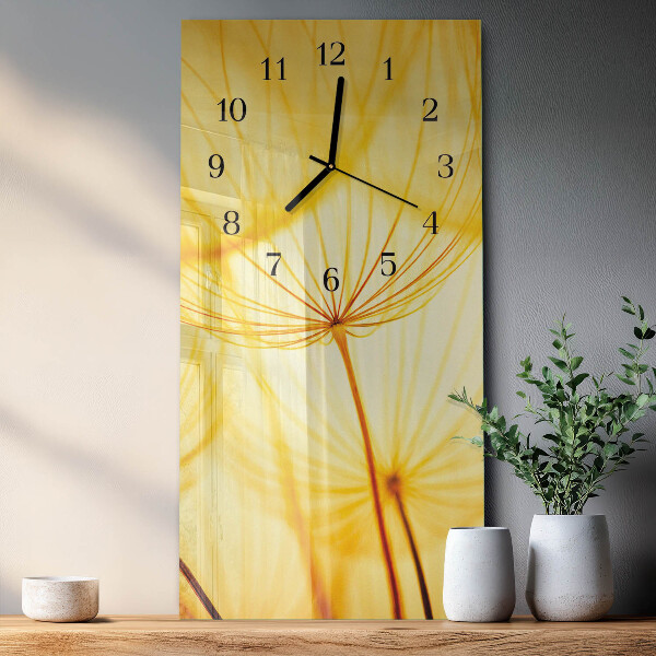 Horloge murale verticale Fleur