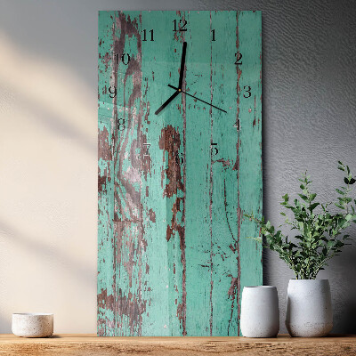 Horloge murale verticale Mur en bois