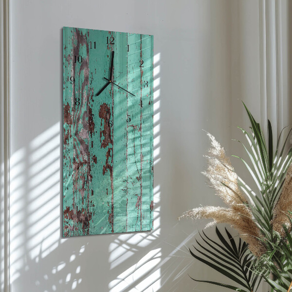 Horloge murale verticale Mur en bois