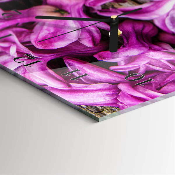 Horloge murale verticale Fleurs