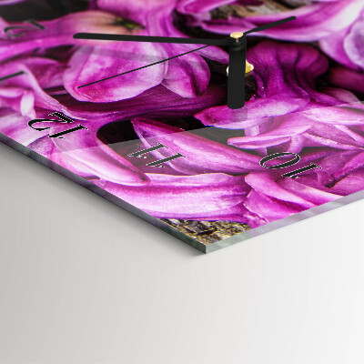 Horloge murale verticale Fleurs