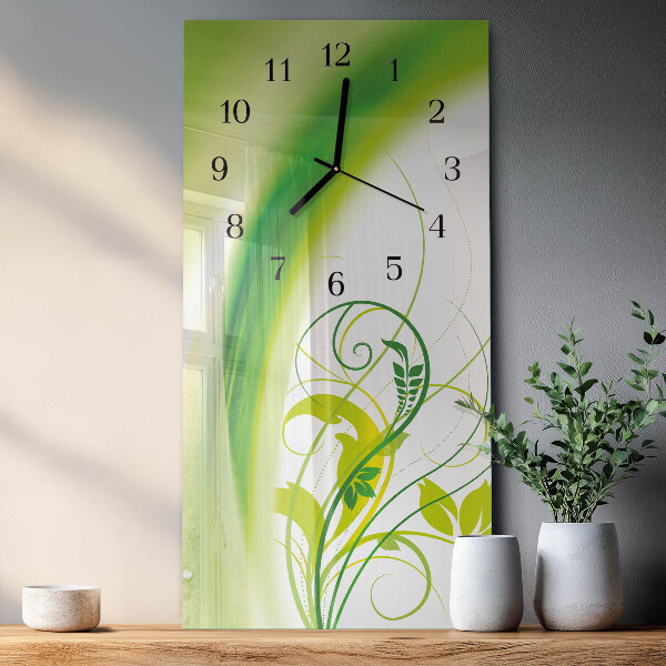 Horloge murale verticale Plante modèle