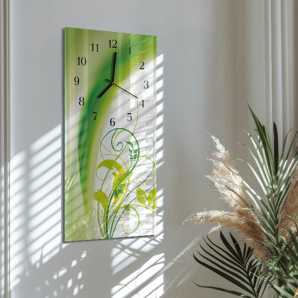 Horloge murale verticale Plante modèle
