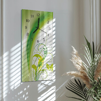 Horloge murale verticale Plante modèle