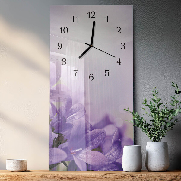 Horloge murale verticale Fleur