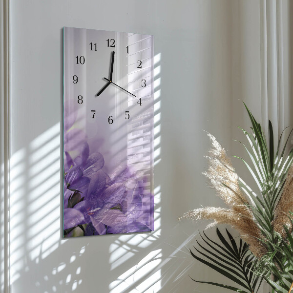 Horloge murale verticale Fleur