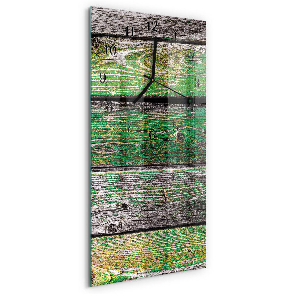 Horloge murale verticale Planches de bois