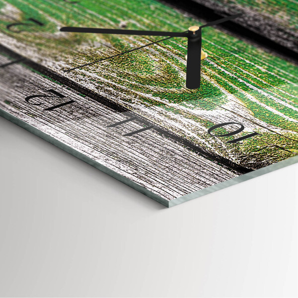 Horloge murale verticale Planches de bois