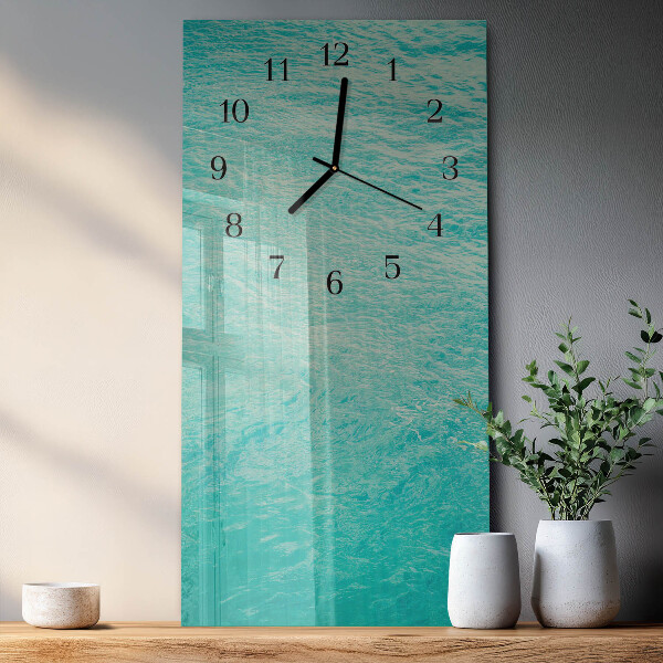 Horloge murale verticale Eau