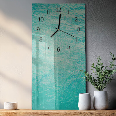 Horloge murale verticale Eau
