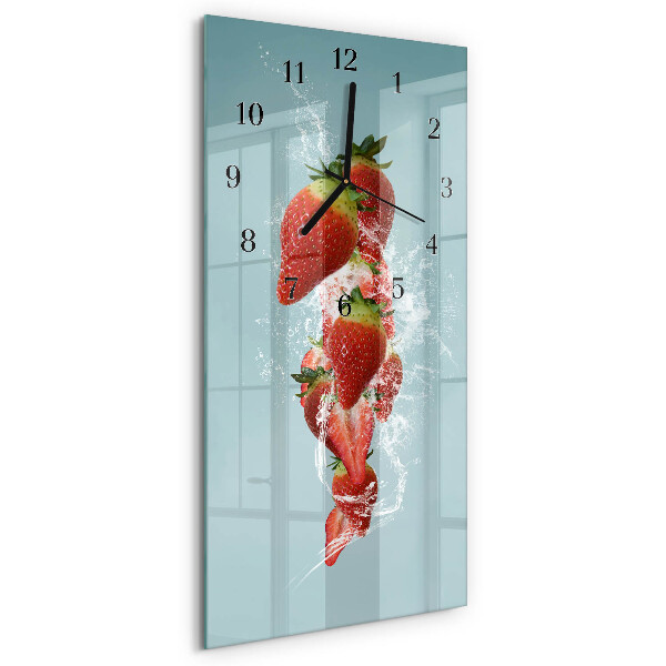 Horloge murale verticale Fraise