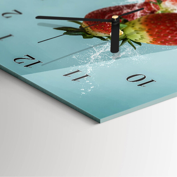 Horloge murale verticale Fraise