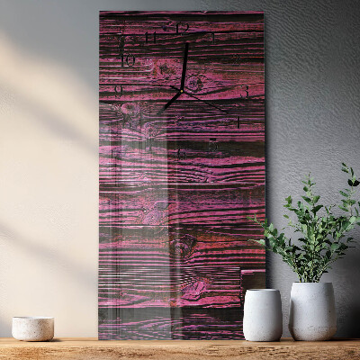 Horloge murale verticale panneaux de bois