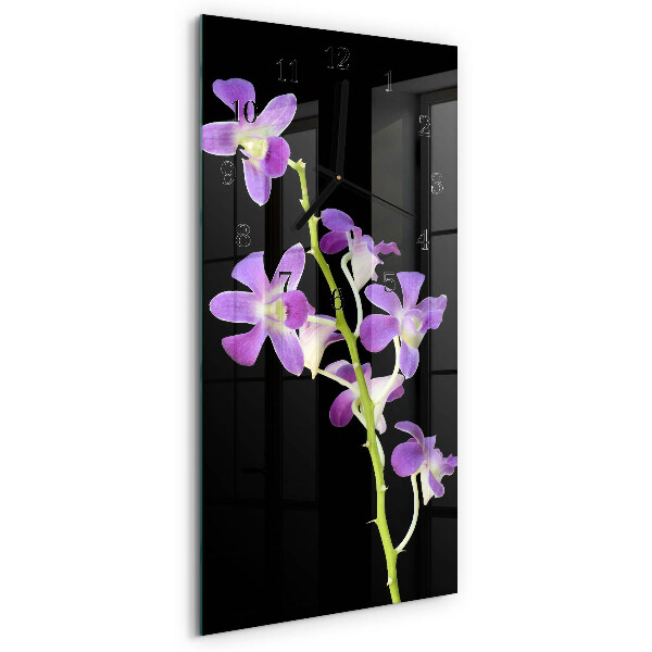 Horloge murale verticale Fleurs