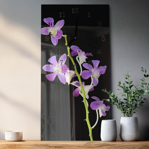 Horloge murale verticale Fleurs