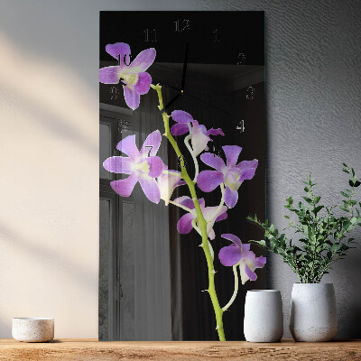 Horloge murale verticale Fleurs