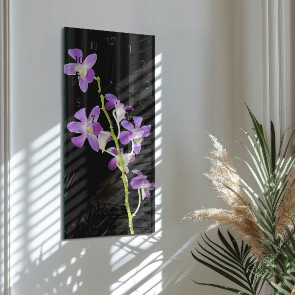 Horloge murale verticale Fleurs