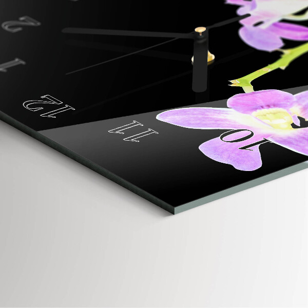 Horloge murale verticale Fleurs