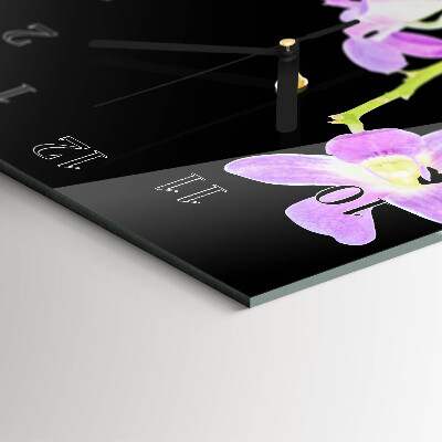 Horloge murale verticale Fleurs