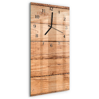 Horloge murale verticale panneaux de bois