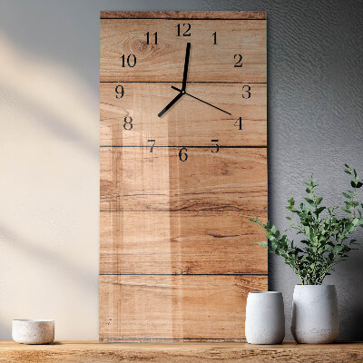 Horloge murale verticale panneaux de bois