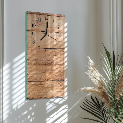 Horloge murale verticale panneaux de bois