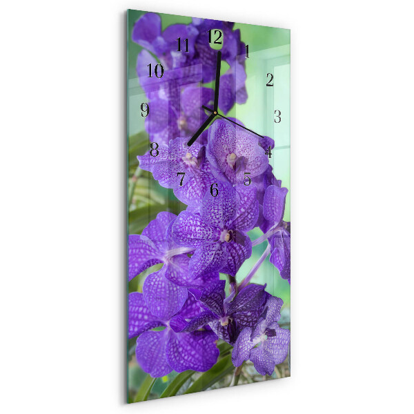 Horloge murale verticale Fleurs