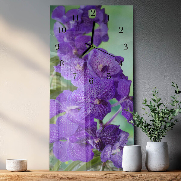 Horloge murale verticale Fleurs