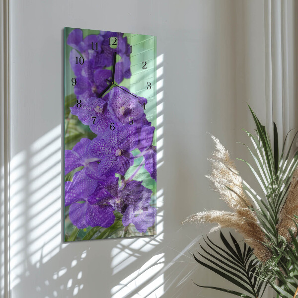 Horloge murale verticale Fleurs