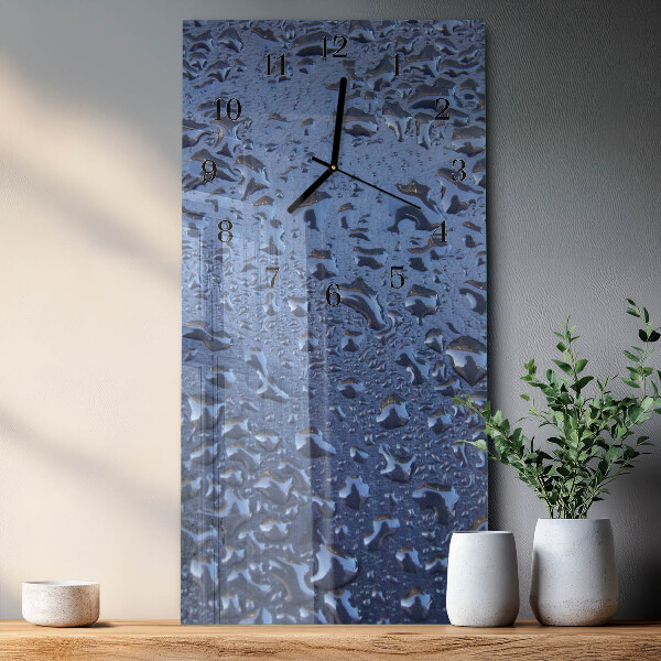 Horloge murale verticale Verre mouillé