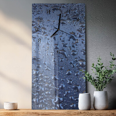 Horloge murale verticale Verre mouillé