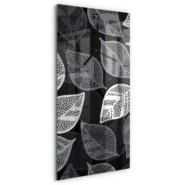 Horloge murale verticale Feuilles de plantes