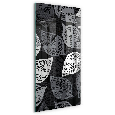 Horloge murale verticale Feuilles de plantes