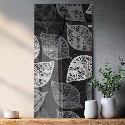 Horloge murale verticale Feuilles de plantes