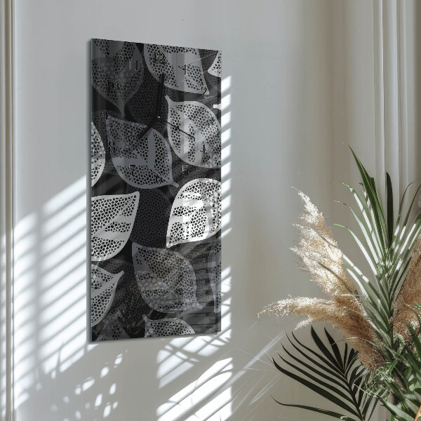 Horloge murale verticale Feuilles de plantes