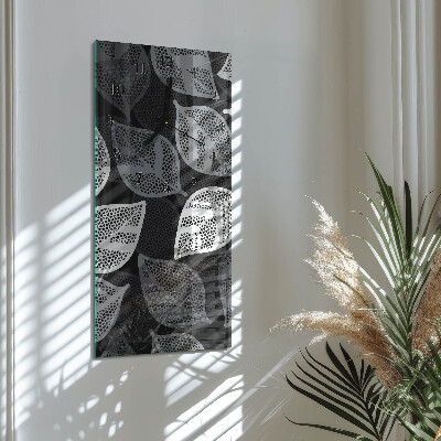 Horloge murale verticale Feuilles de plantes