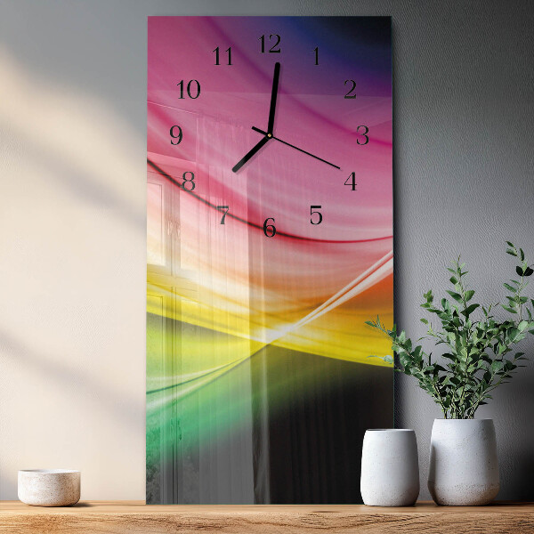 Horloge murale verticale Lignes abstraites