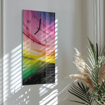 Horloge murale verticale Lignes abstraites