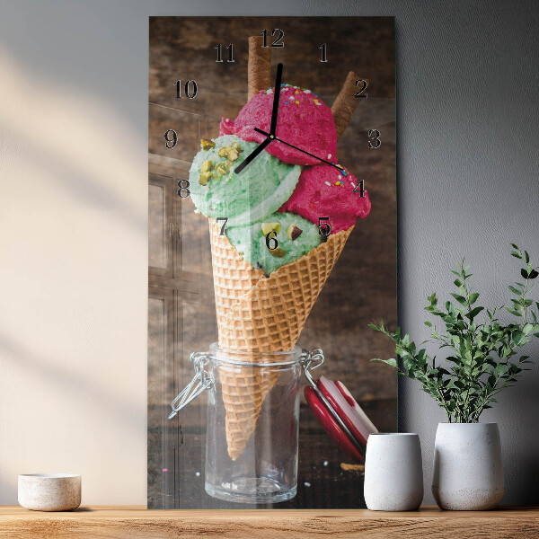 Horloge murale verticale Glace