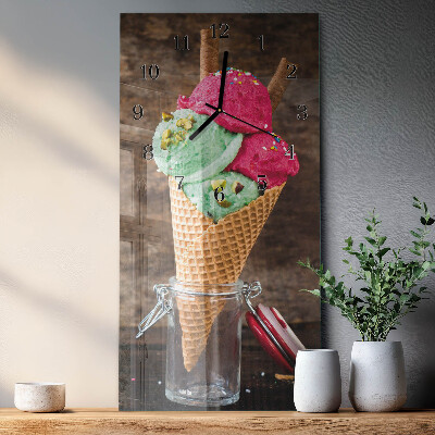 Horloge murale verticale Glace