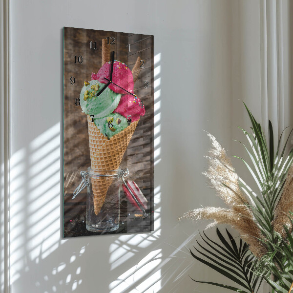 Horloge murale verticale Glace