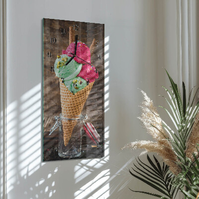 Horloge murale verticale Glace