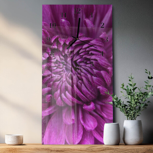 Horloge murale verticale Pivoine