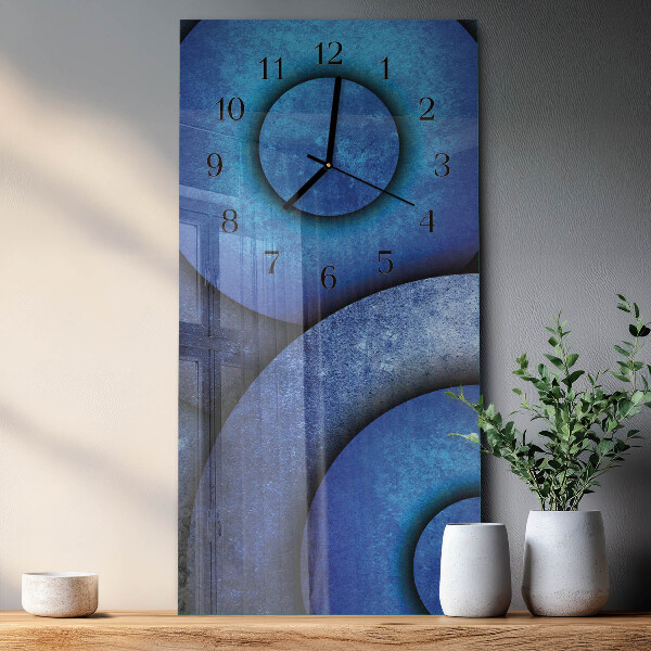 Horloge murale verticale L'art des cercles