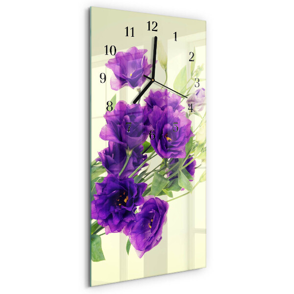 Horloge murale verticale Fleurs