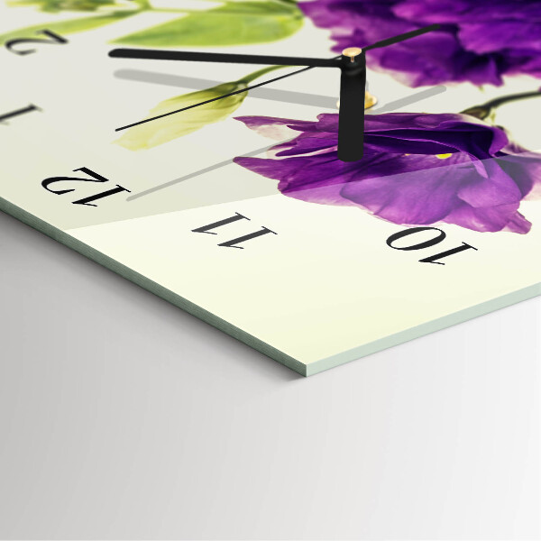 Horloge murale verticale Fleurs