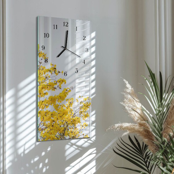 Horloge murale verticale Arbre en fleurs