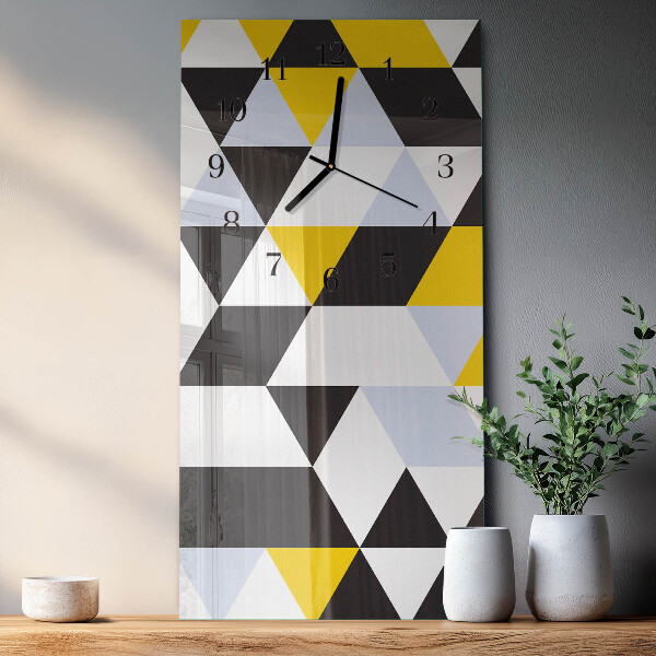 Horloge murale verticale Triangles