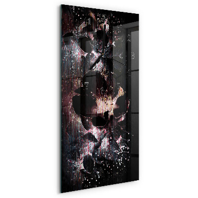 Horloge murale verticale Fleurs