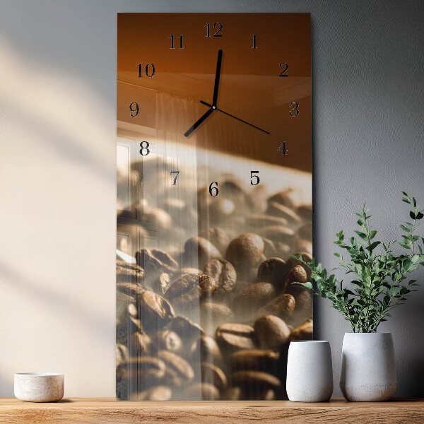 Horloge murale verticale Café en grains
